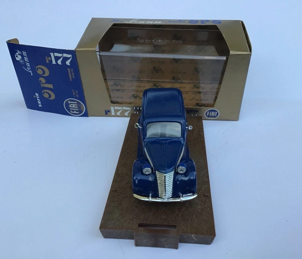 Modello promozionale Brumm n. R177 Fiat 1100E, colore blu, vecchio logo BRUMM - Immagine 2 di 3