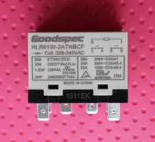 For Goodspec HLR6100-2ATNBCF 208-240VAC 30A 277VAC 6-Pins Compressor Power Relay