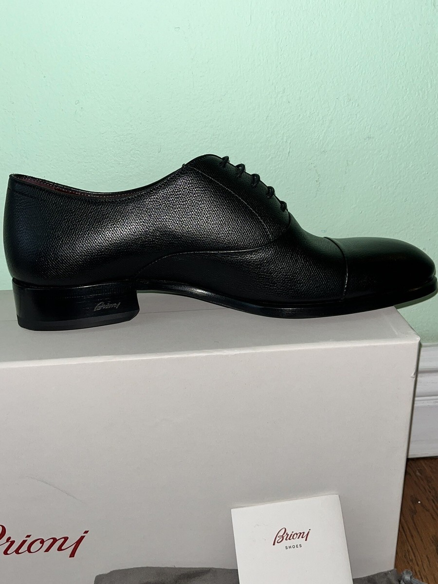 NIB $1450 Brioni Cap Toe Grained Leather Dress Shoes Oxfords NIB $1450 Brioni Cap Toe Grained Leather Dress Shoes Oxfords