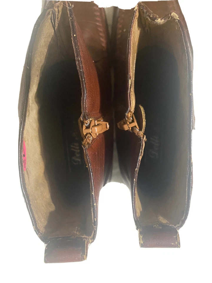 Delli Aldo 8 Botas Masculinas Tan/Marrom Biqueira Quadrada Sapatos Eventos Especiais Fantasia - Imagem 3 de 4