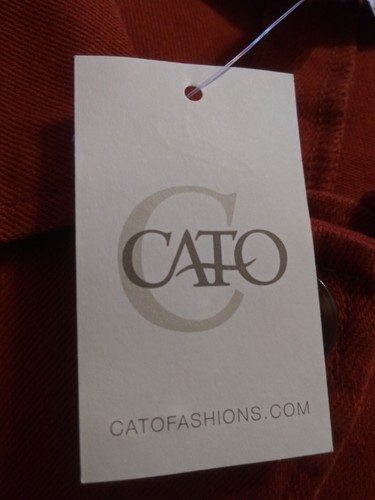 Cato Size XL Brown Denim Jacket Pockets Long sleeve Nice 27 1/2" L PC - Picture 7 of 12