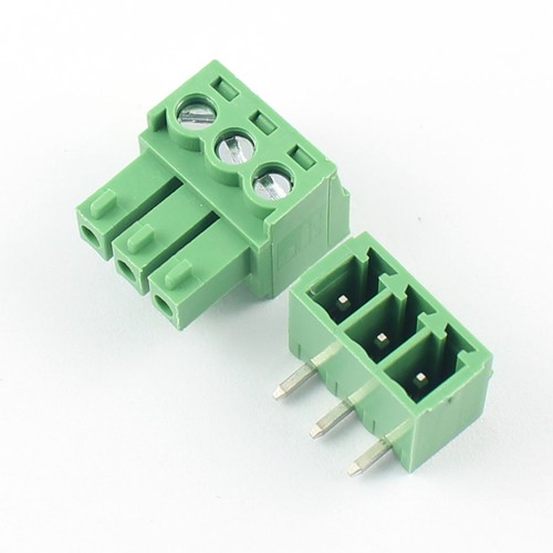 100Pcs 3.5mm 3 Pin Way Right Angle Screw Terminal Block Pluggable Connector - Picture 2 of 9
