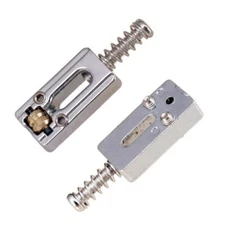 6PCS Guitar Metal Bridge String Saddles for Electric Guitar Silver 6 Pieces/Set