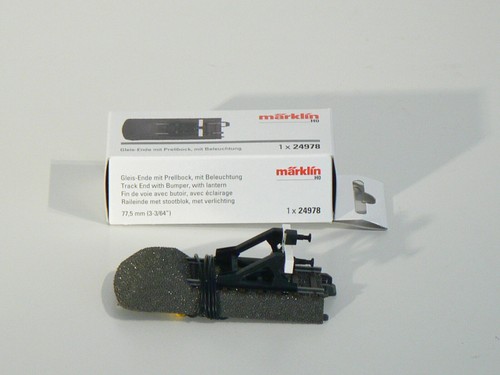 C Gleis Prellbock Gleisende mit Beleuchtung, Märklin H0 24978 neu, OVP - Bild 1 von 2