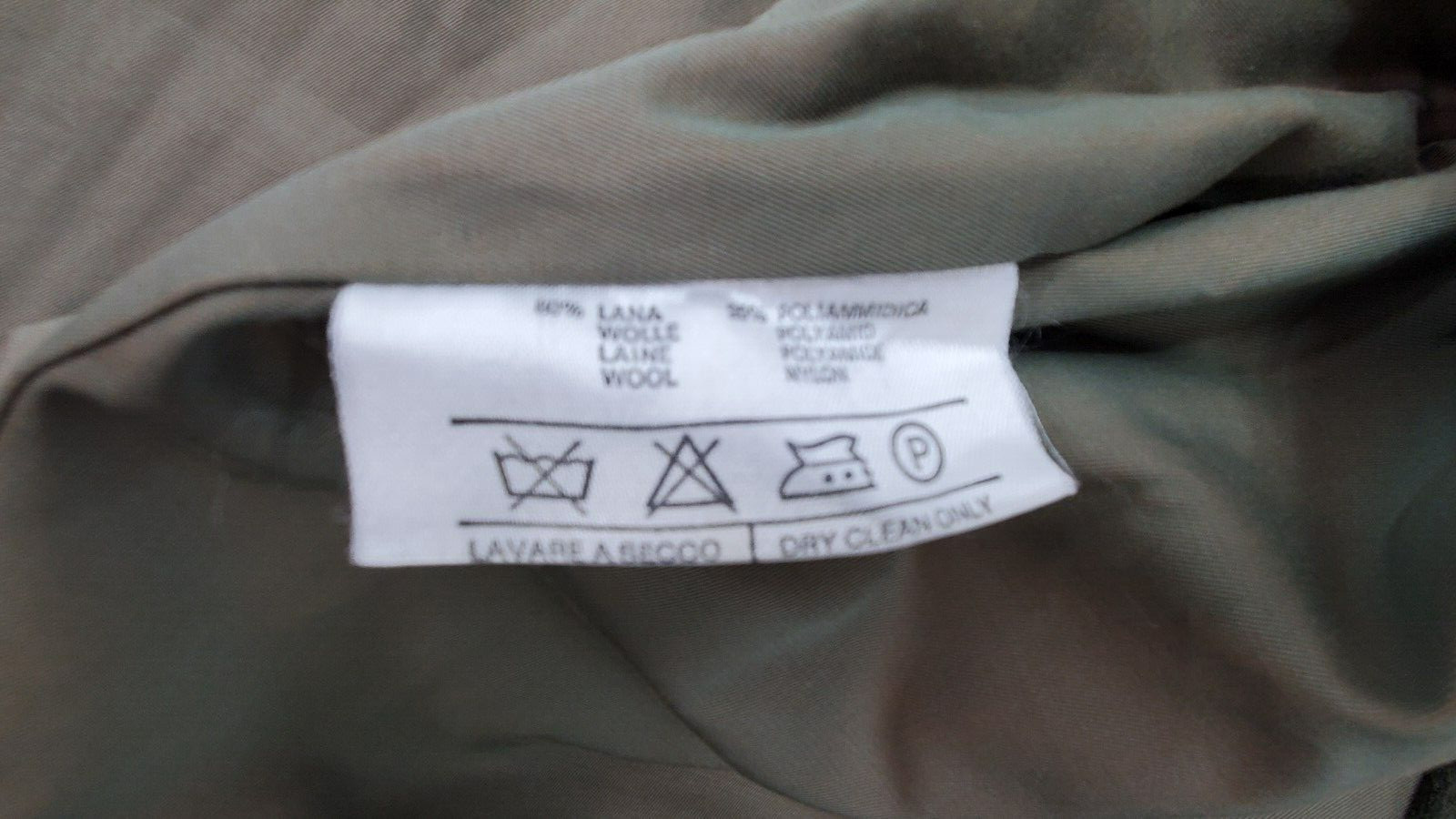 Vintage Paul Stuart No Size Green Wool/Leather Collar/Elbow Patch Bomber Jacket