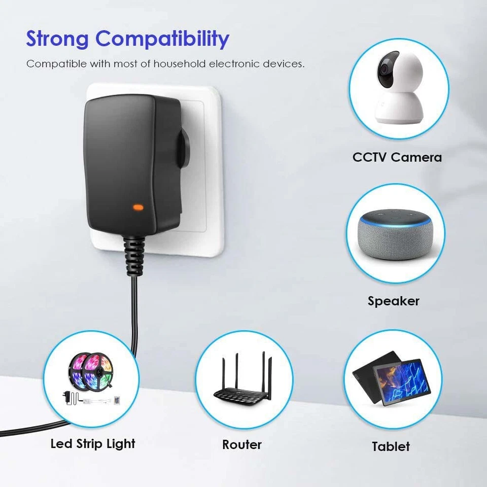 Netzteil 9V 2A 18W, 5,5 x 2,5mm Stecker, Ladegerät, Für Arduino Systeme, UNO R3 - Bild 2 von 4