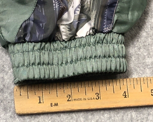 80s 90s VTG Women's Windbreaker Jacket Set Verdigris Shimmer Aztec Blue Beige XL - Picture 9 of 24