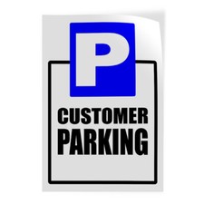 Door Decals Vertical Vinyl Stickers Multiple Sizes Customer Parking Vinyl
