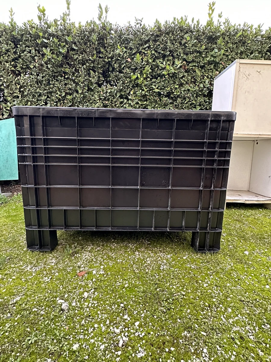 10 Scatole Portaoggetti Impilabili In Plastica Resistente - 29x20x15 Cm, Colore Nero, Per Garage, Officina E Casa - 3