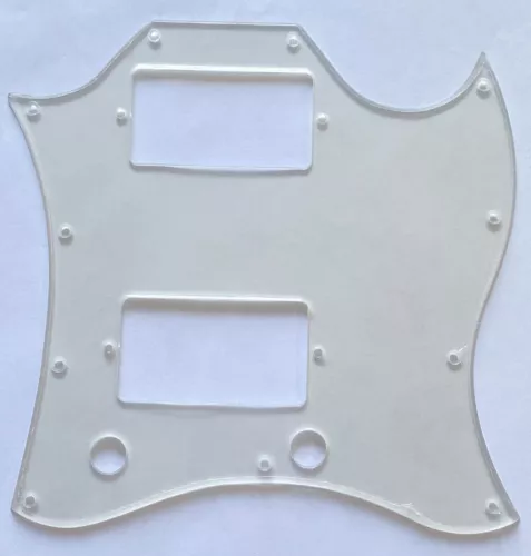 Custom For US Gibson SG Standard Style Guitar Pickguard,1 Ply Clear Transparent