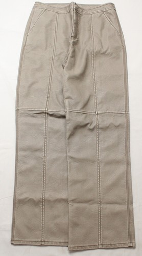 ASOS Design Women's Distressed Faux Slim Fit Pants DD7 Beige Size US 10