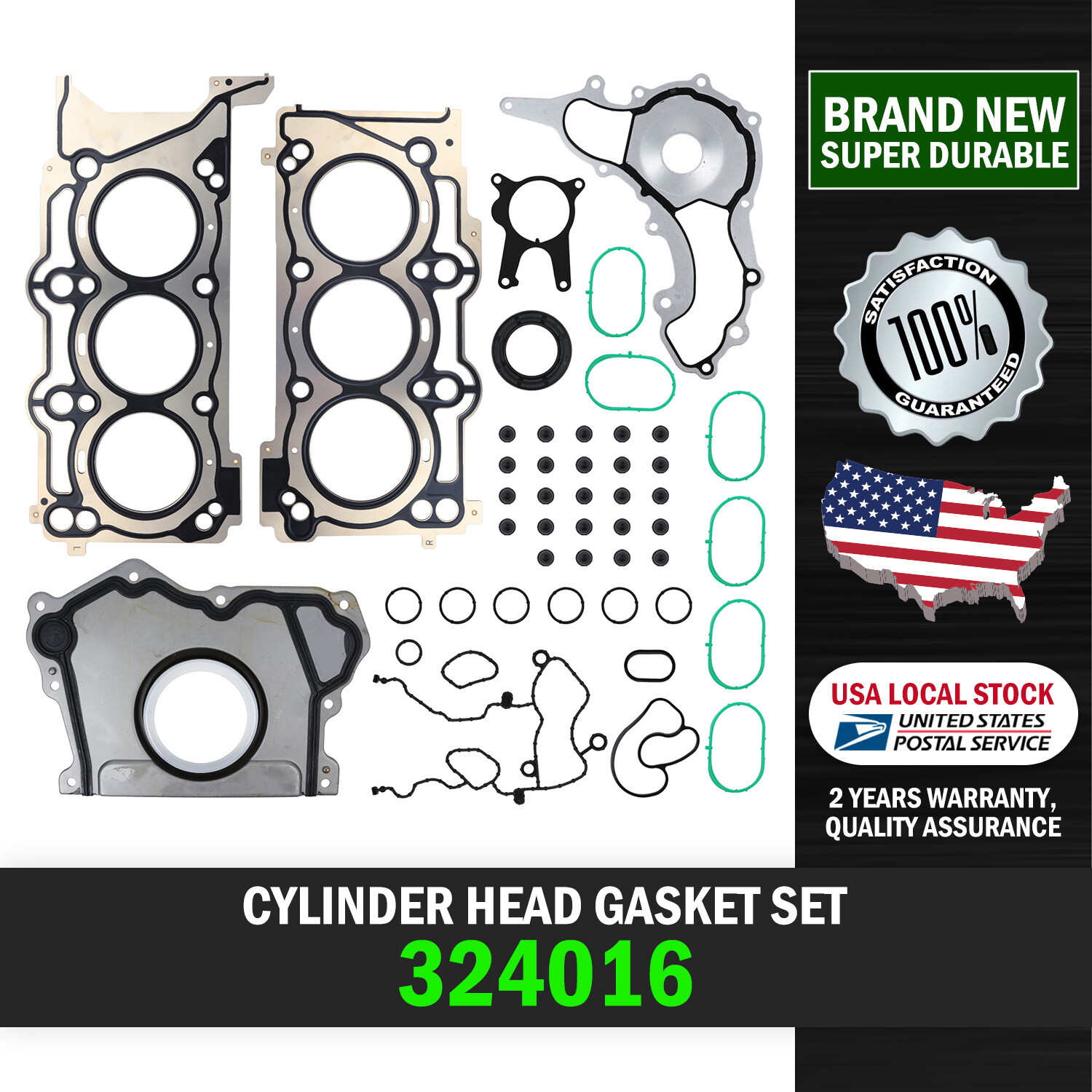 For Maserati Ghibli Levante Quattroporte 3.0L V6 Engine Head Gasket Set 324016
