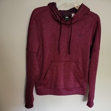Adidas Heathered Purple Womens Small Hoodie with Warm Fleece Interior