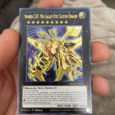 Yugioh Number C107 Neo Galaxy Eyes Tachyon Dragon Rare 1st Ed MAGO