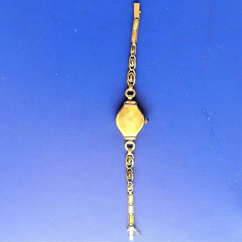 DAMEN ARMBANDUHR, Gold, 14K, DIGUMA - GEDU, gute Funktion, 30er Jahre ART DECOT - Bild 8 von 10