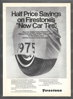 Firestone Tires 1974 Trade Print Magazine Ad ADVERT ADVERTISEMENT Auto Automotiv
