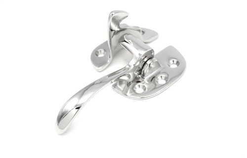 3/8" Offset Cabinet Latch Antique Ice Box Latch Polished Nickel Furniture Latch - Picture 4 of 4