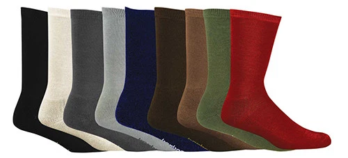 2 PAIR Men's Bamboo Dress Socks - Moisture & Odour Absorbing Natural Loose Fit