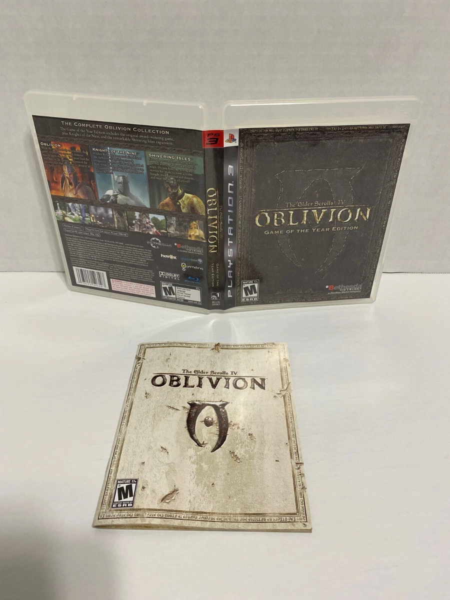 Elder Scrolls IV Oblivion GOY Edition PS3 Original Case and Manual ONLY NO GAME