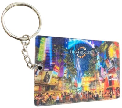 High Roller Double Sided 3D Key Chain