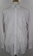 Brooks Brothers Men's Oxford Dress Shirt Sz 16 4/5 Non Iron White Red Color