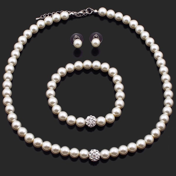 Wedding Jewelry Set, Bridal Jewellery, Pearls, Necklace, Bracelet