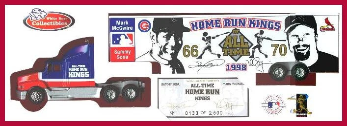 Cubs Sosa Cards McGwire 1998 Home Run Kings Ford Aeromax Transporter 1:64 - Image 2 of 2