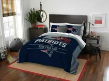New England Patriots Northwest Company NFL Draft King Comforter Set Blanket Sham
