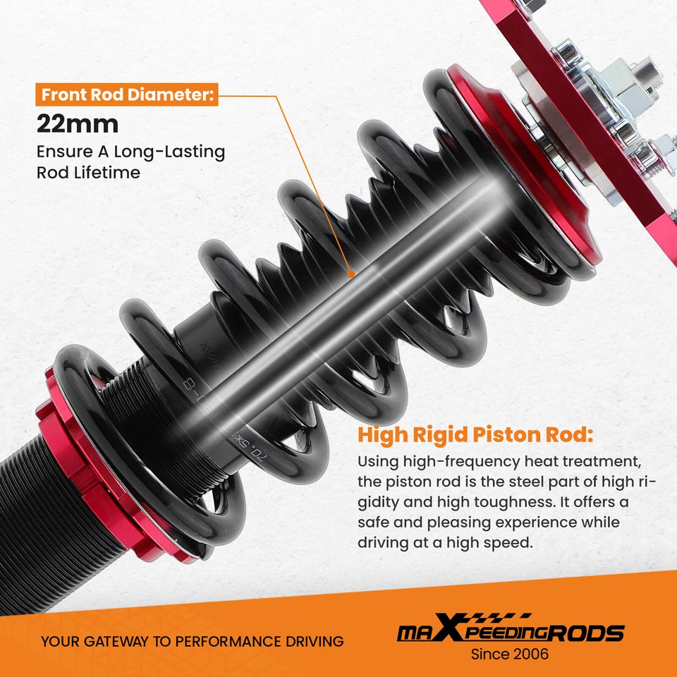 Coilovers for Honda Prelude 1992-2000 Adjustable Height Coil Spring Suspension - image 3 of 4