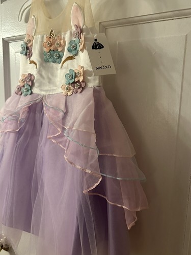 Unicorn NNJXD Toddler Girl (2-3 Years Old) Party Costume Dress NWT - Picture 5 of 11