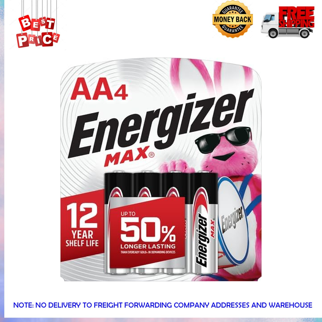 Energizer AA Batteries, Max Double A Battery Alkaline, 4 Count-image