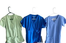 Grey s Anatomy Barco Scrubs Tops Shirts Womens Sz XS Lot of 3 Blue Green