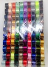 PeavyTailor 100 Pcs/Colors Prewound Embroidery Bobbin 40 Weight Polyester Thread