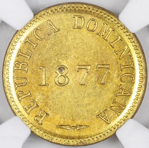 Dominican Republic 1877 Centavo MS63 NGC 