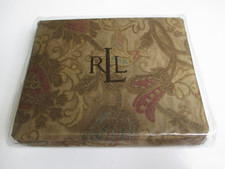 Ralph Lauren 450TC ARAZZO CORTE VENEZIANA marrone neutro floreale lenzuolo piatto-Regina