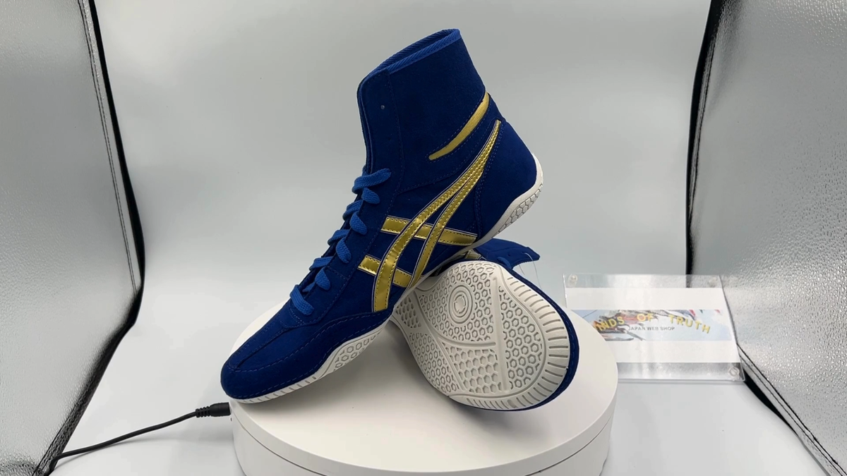 Asics Wrestling Shoes 1083A001 EX-EO special order blue x gold