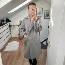 Lost Ink Grey Mid Length Coat Jacket Xs Spring Winter Staple City