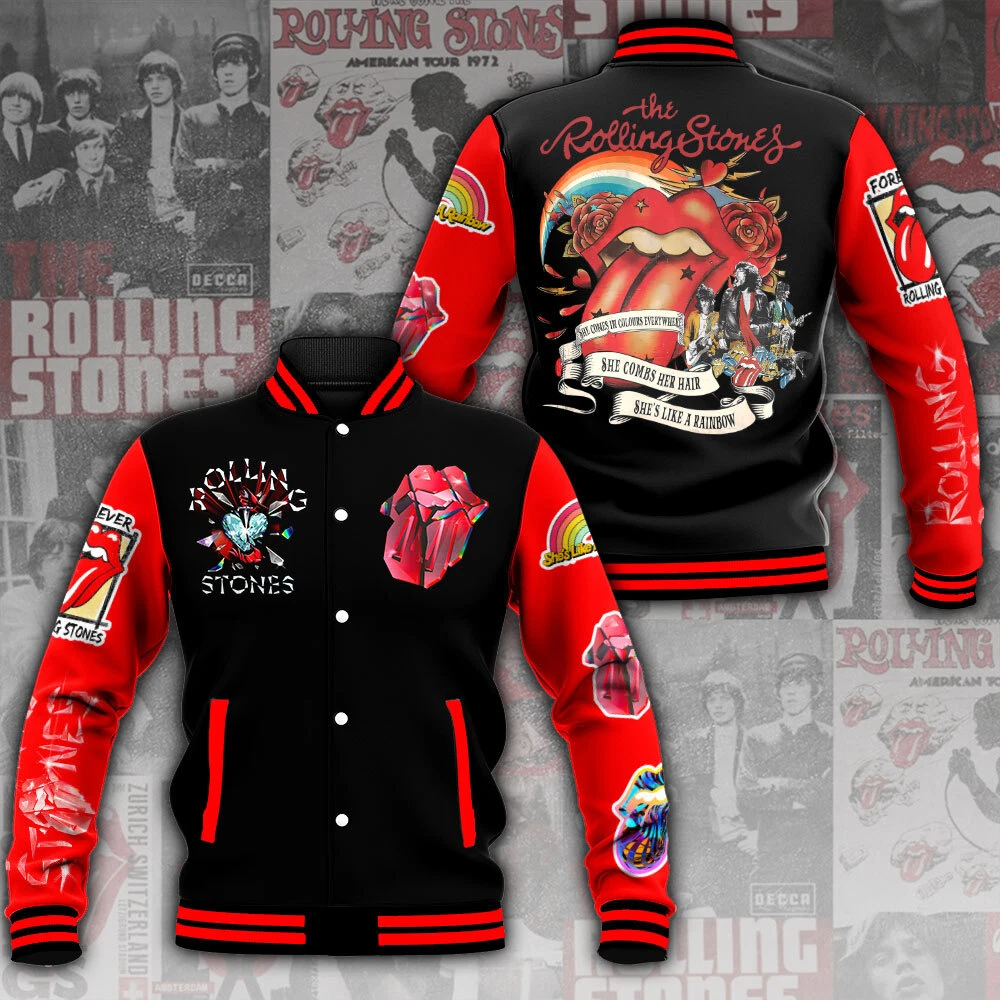 The Rolling Stones Music Baseball Jacket For Fan