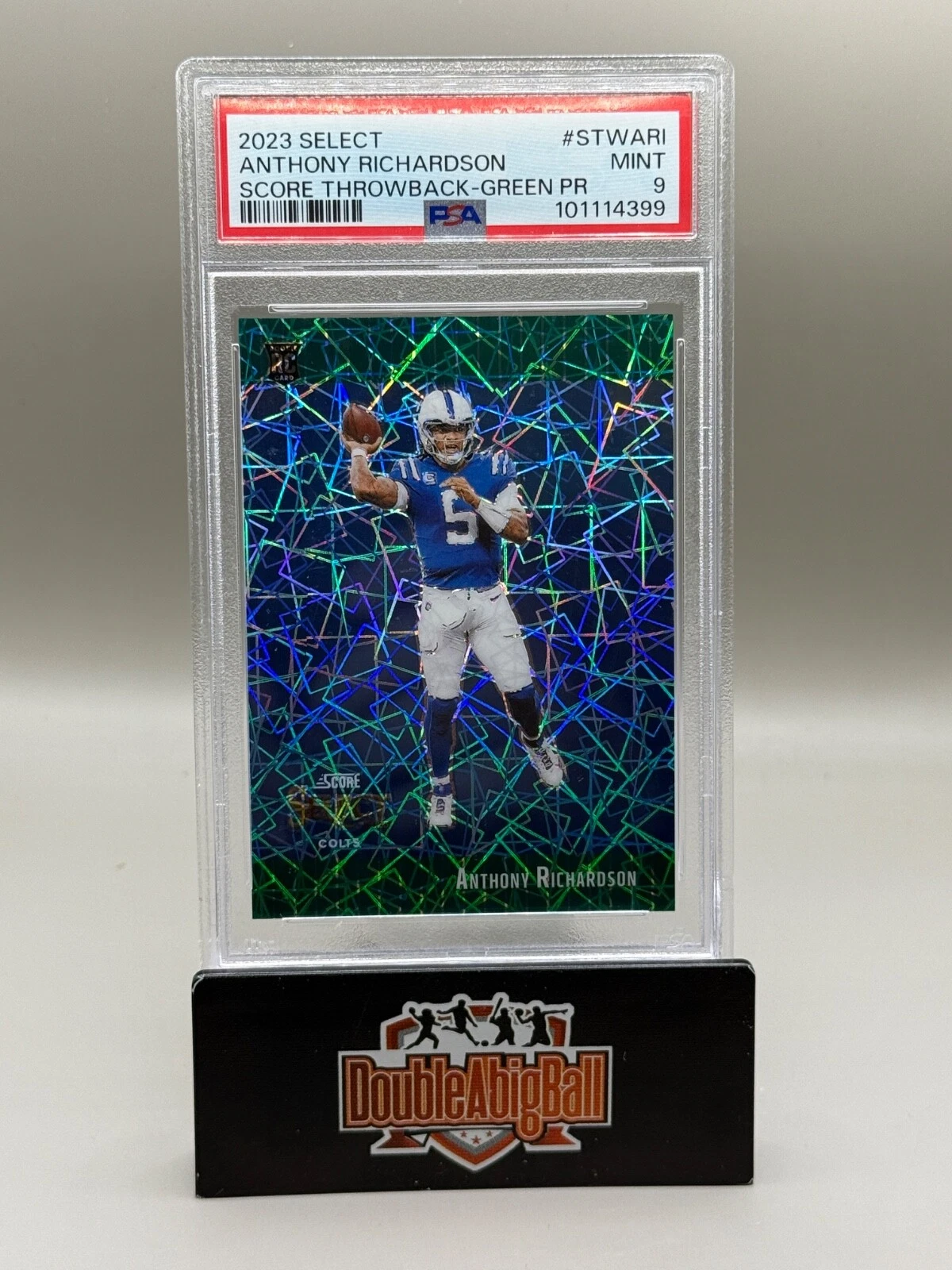 Anthony Richardson Panini Select Score Select Throwback #STWARI Green Prizm