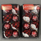 Winter Wonder Lane Holiday Christmas Ornaments Lumberjack Snowman 2 Pack Decor