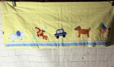 Pottery BARN kids Window Valance, Green, Animals, Transportation