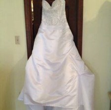 Casablanca wedding dress, White, size 10, never worn