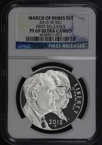 2015-W March Of Dimes Silver Dollar Commemorative NGC PF-69 UC First Release