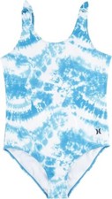 HURLEY ' GIRLS ONE PIECE SWIMSUIT ' BLUE LAGOON ' SIZE SMALL '