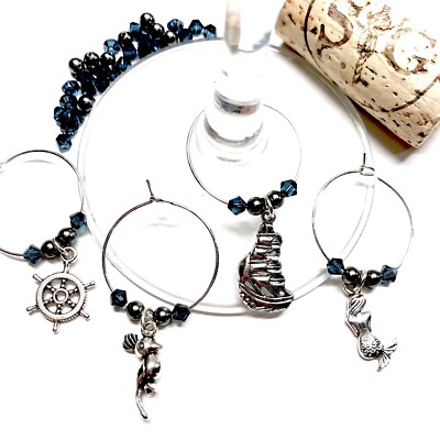 Wine Charms - ''Pirates'' - Wine Charm Set of 4