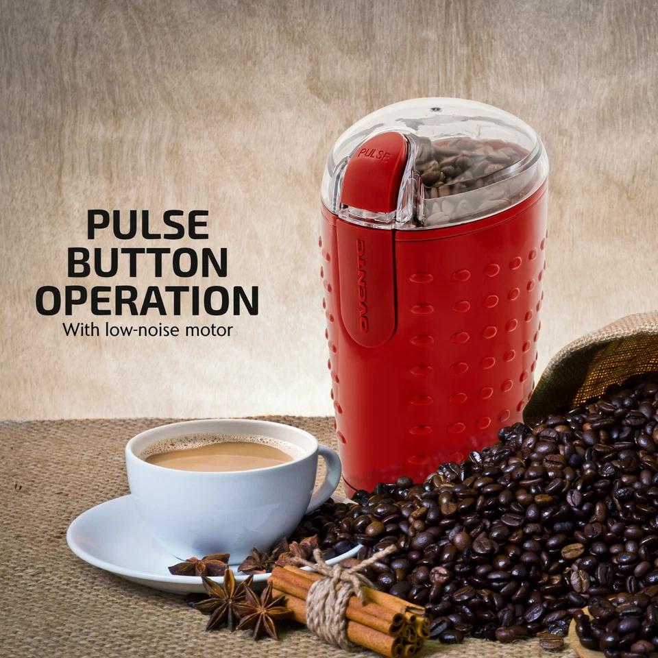 Molinillo de café eléctrico pequeño Ovente de 2,5 onzas portátil y compacto CG225M Foto 4 de 4