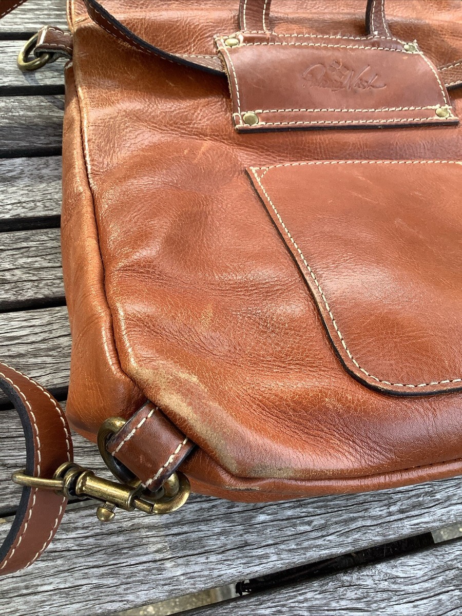 Patricia Nash Vintage Leather Backpack Tan  Boho Travel Vacation Western Cottage Patricia Nash Dorine Convertible Leather Backpack | HSN main image 4