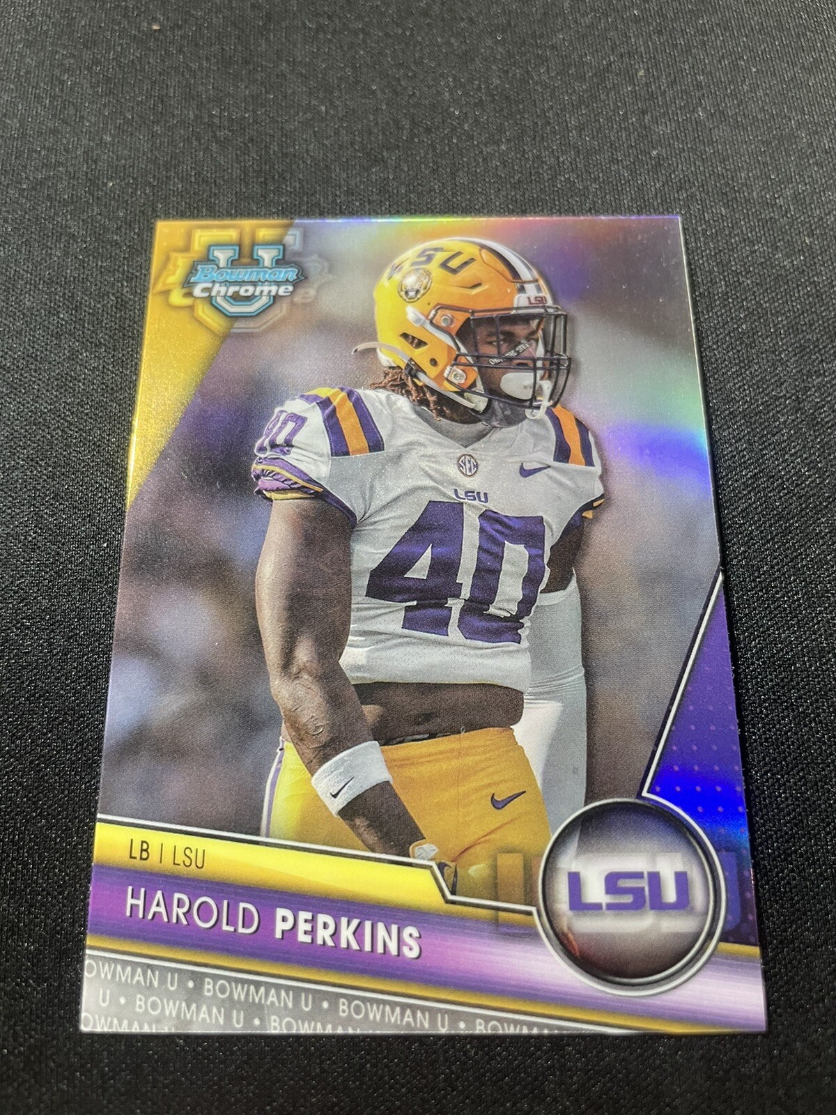 2023 Bowman University Chrome Image Variation Harold Perkins SP LSU