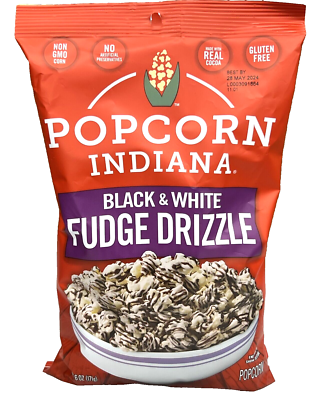 popcorn indiana black & white drizzlecorn 17 oz