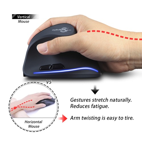 2400 DPI Gaming Mouse Rechargeable Optional Gaming Mouse For PC J8D3 - Picture 4 of 12